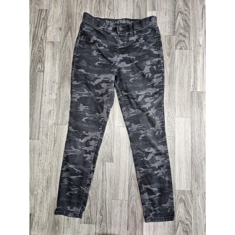 Vanilla Star Womens 5 Gray Camo Pull-On Jegging‎ Stretch Skinny Jeans